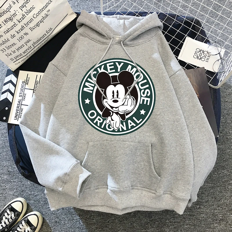 Sudadera con capucha Kawaii de los años 90 de Minnie Disney, Top corto de Mickey Mouse, sudaderas con capucha para mujeres, sudadera para niños y niñas, ropa de calle Harajuku