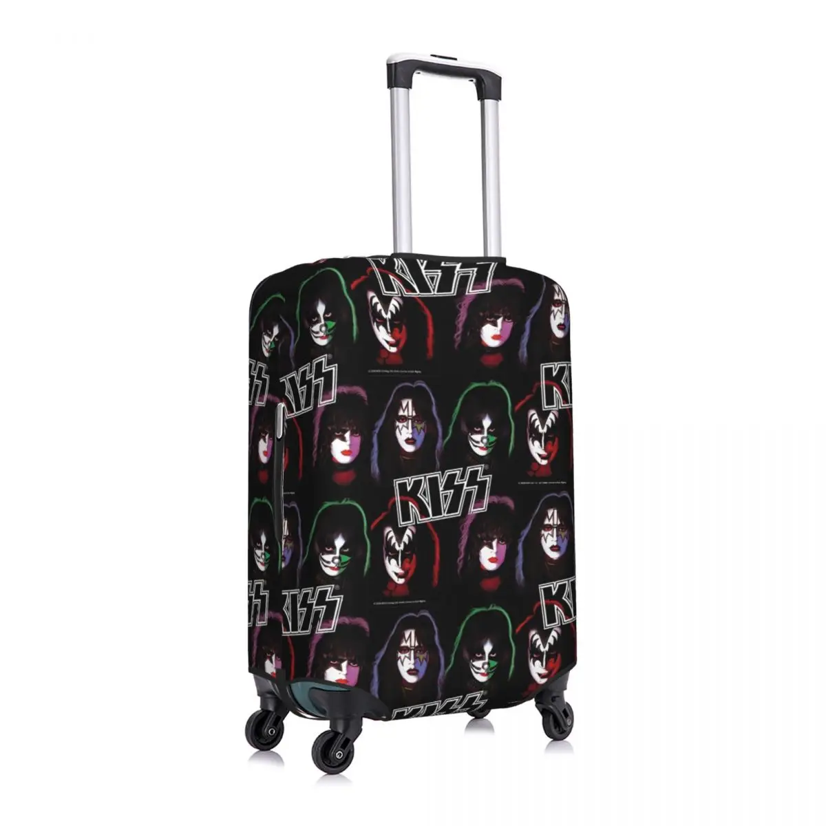 Kiss Band Group Suitcase Cover Rock Band Holiday Business Strectch Luggage Case Protector