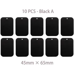 Enhanced Universal Metal Plate & Ring for Magnetic Phone Stands and Holders (Black A - 10 PCS)