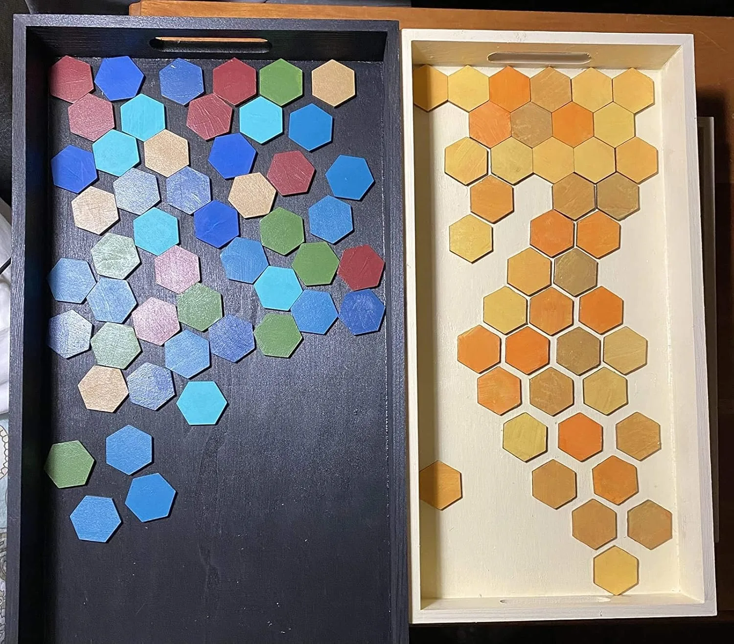 100개 20mm 육각형 미완성 나무 조각, 나무 슬라이스, 나무 칩, DIY 공예 및 홈 장 장식품