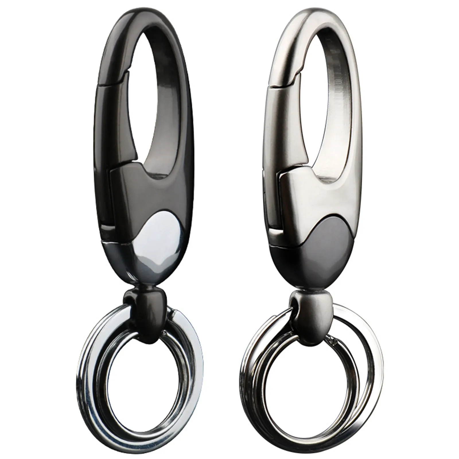 

Kirsite Waist Hanging Keychain Car Key Ring Metal Pendant Black Silvery Creative Personality Gift Men And Women 95*33mm