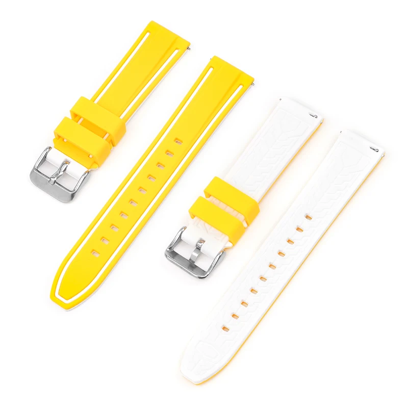 Premium 20mm Silicone Diving Watch Strap with PVD Coated Buckle - Unisex Accessories
