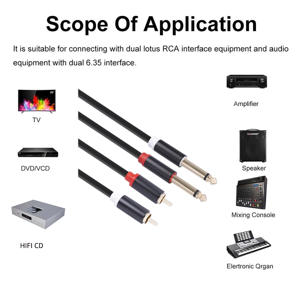 Ŀ ͼ  Ŀ ø ڵ,  ̺ ü, 1.5m 2 RCA -2 6.35mm 