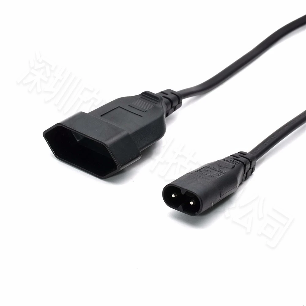 IEC320 C8 -  CEE7/16 ܼƮ     ̺, PDU UPS 25cm 2.5A 0.75MM  ̺, 1 