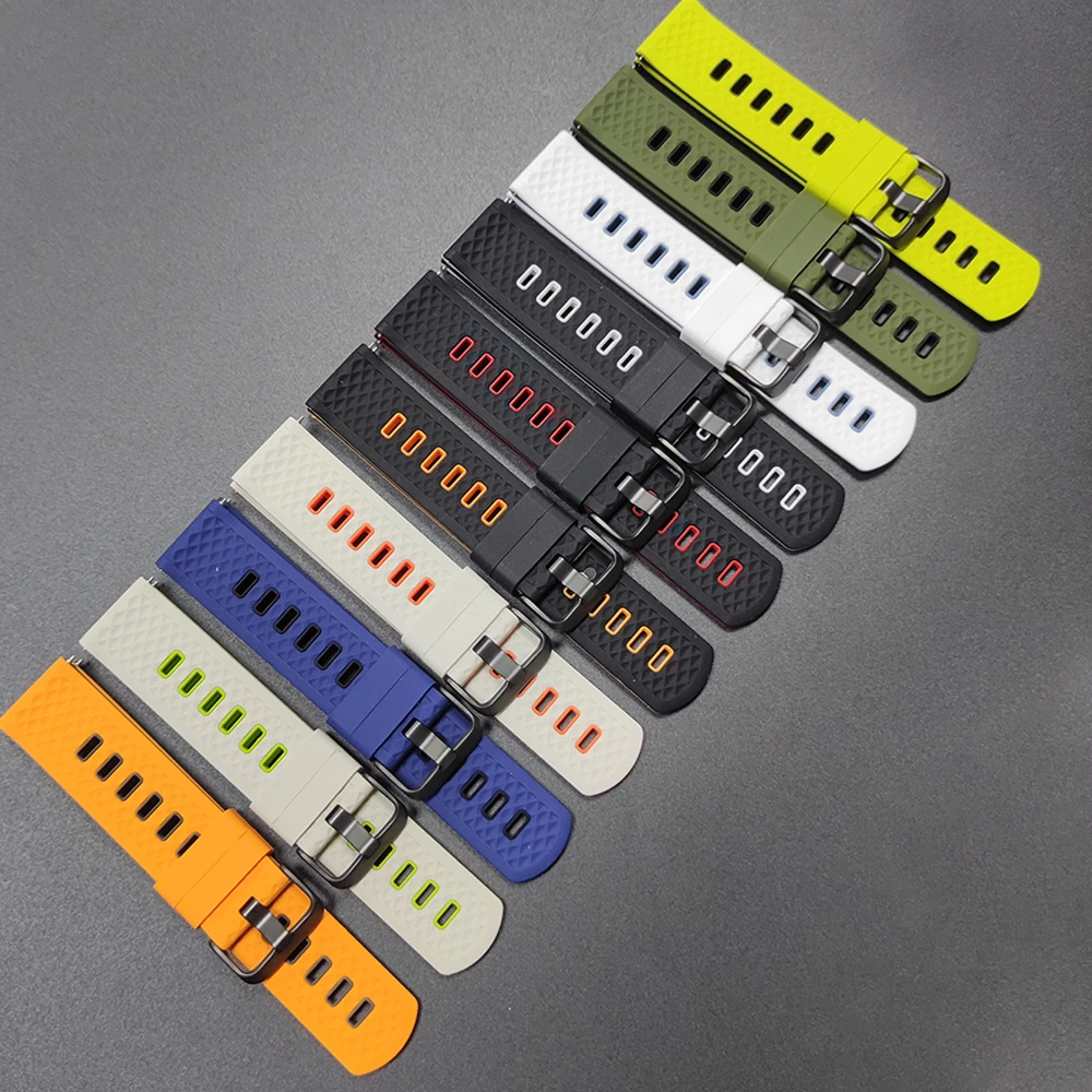 Silicone Sports Bracelet - 22mm Soft Wristband