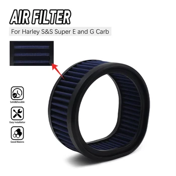 Filtro dell'aria 13ml Elemento di garza di cotone Filtro del carburante Aspirazione del filtro dell'aria ad alto flusso per Harley S&S Super E&G Series Carb con lacrima