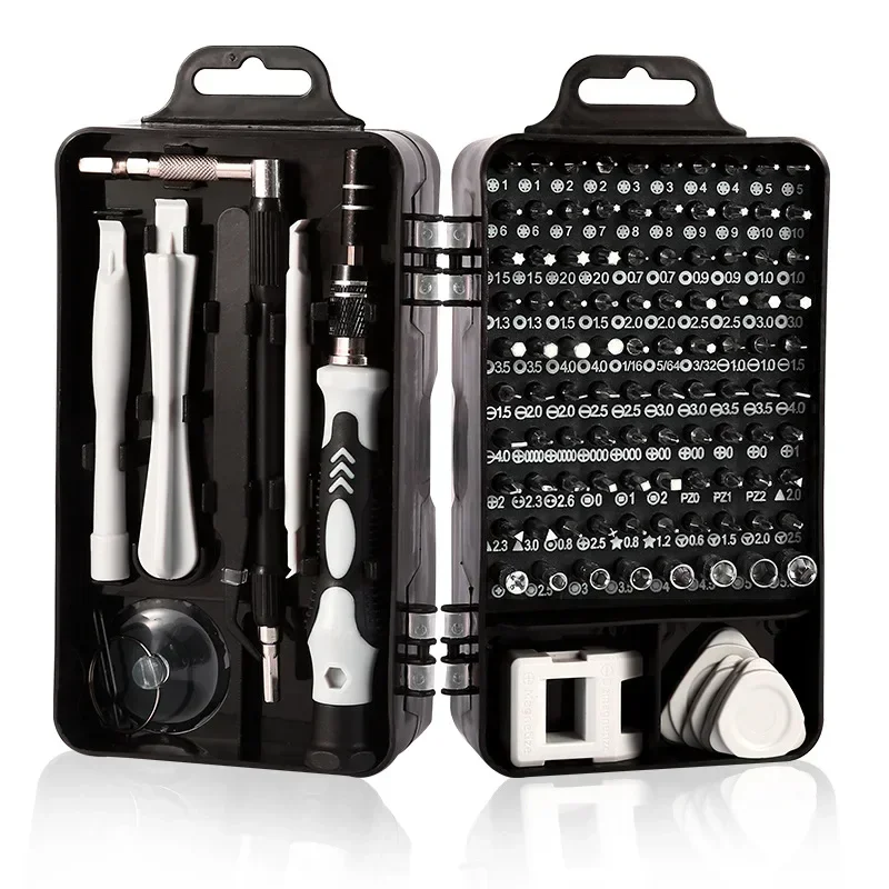 Screwdriver Set 115 in 1 Car Maintenance Portable Small Toolbox Mobile Phone and Computer Disassembly