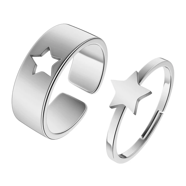 Chandler Stainless Steel Star Ring Alternative Engagement Wedding