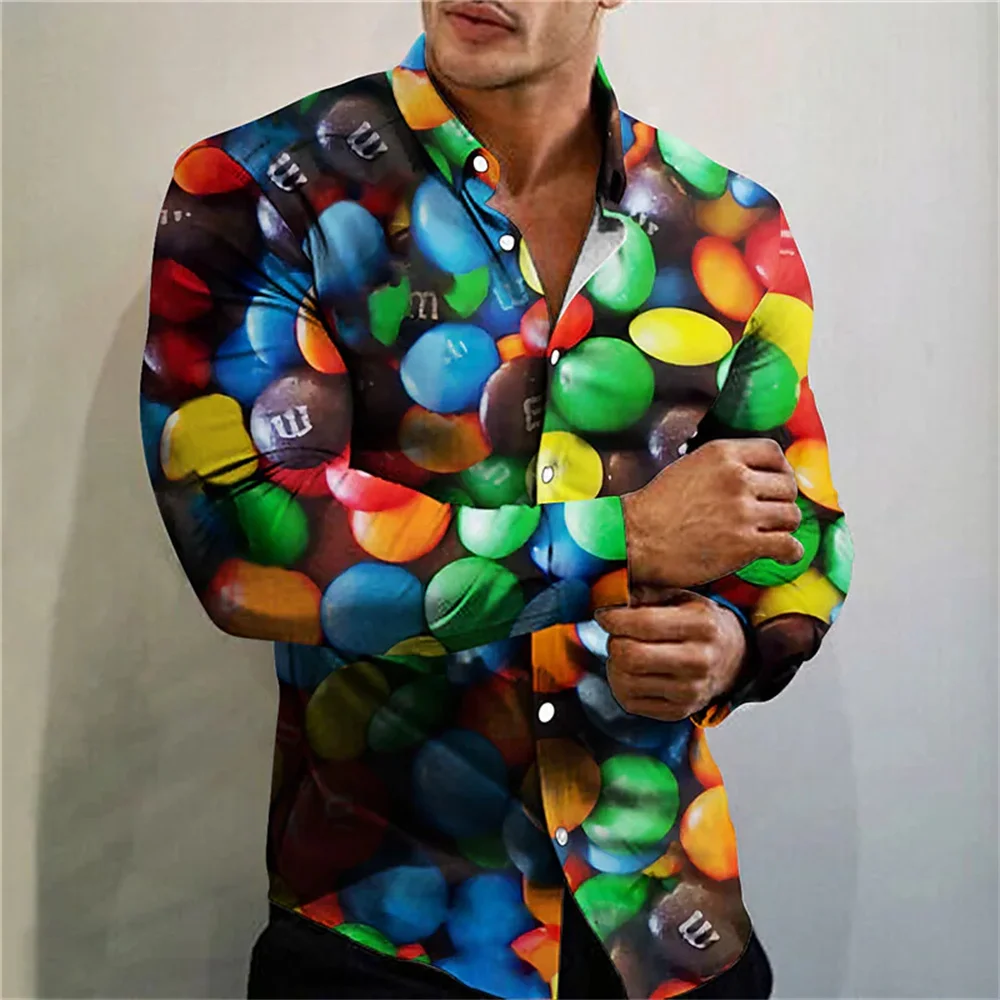 Spring Fashion Social Men's High Quality Long sleeved Single breasted Printed Shirt New Men's Street Designer Clothing Top 2023