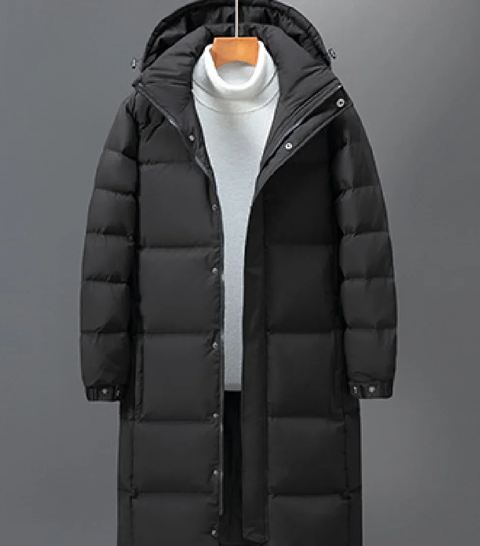 2023 Winterboetiek Modieus Warm Heren Casual Donsjack Met Capuchon En Bontkraag Van Het Merk High-End Herenjas Voor Heren, Legergroen  200000343