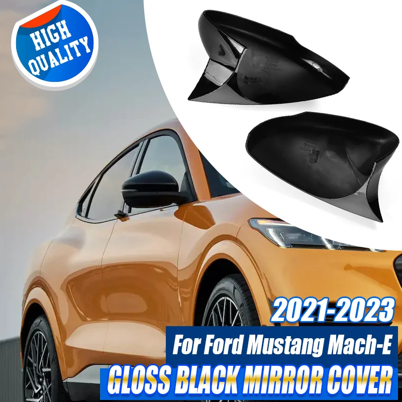 

Car Rearview Side Wing Mirror Cover Cap Sticker Door Rear View Mirrors Case Trim Fit For Ford Mustang Mach E 2021 2022