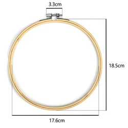 Set of 10 Bamboo Embroidery Hoops - Perfect for DIY Cross Stitch and Needlecrafts (18cm-10pcs)