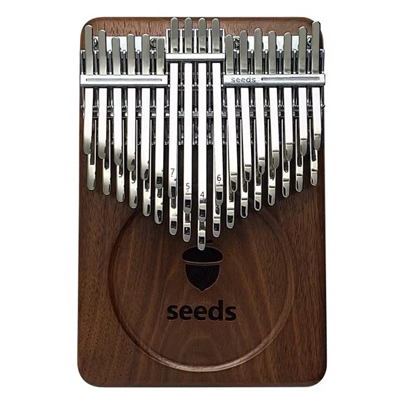 Seeds Chromatic Kalimba 34 Key C Tone Black Walnut Double Layer