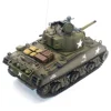Henglong 3898-1 Metal US M4A3 Main Battle Tank RC Model US Sherman 1:16 Battle Simulation Remote Control Toys Car 3