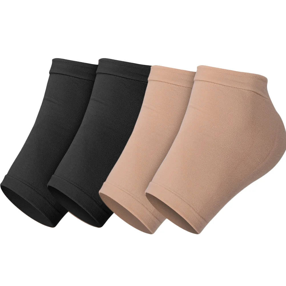 

2 Pairs Anti Rip Heel Socks Replaceable Brace Silicone Breathable Protector Reusable Sleeve Portable Foot Support