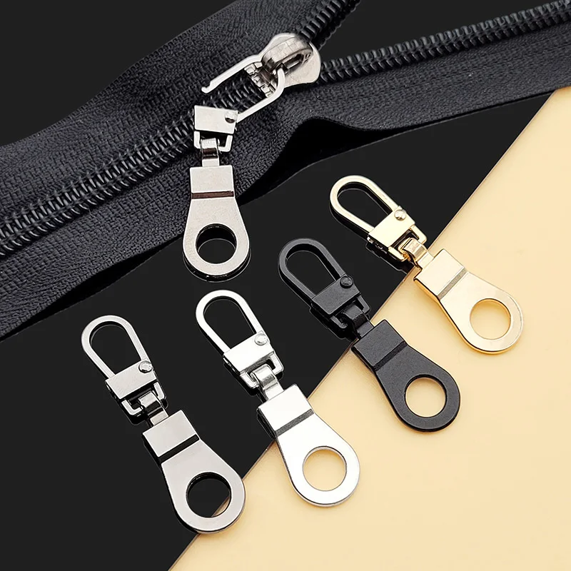 5PcUniversalReplacementDetachableMetalZipperPullersforZipper