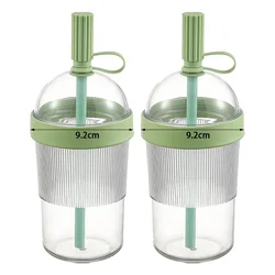 Reusable 17oz Tumbler with Lid and Straw - Stylish Drinkware for Home, Office, and Travel (2PCS)