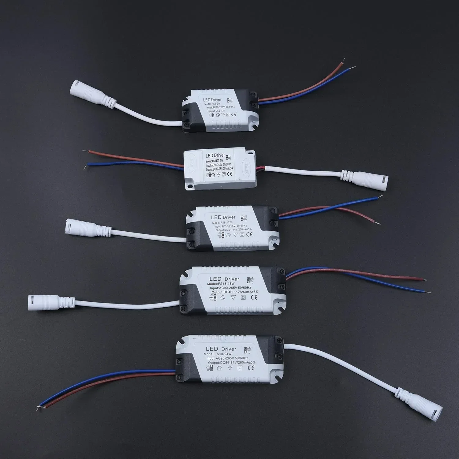 Universal LED Driver Power Supply Adapter for Lighting Transformation (3W-24W)