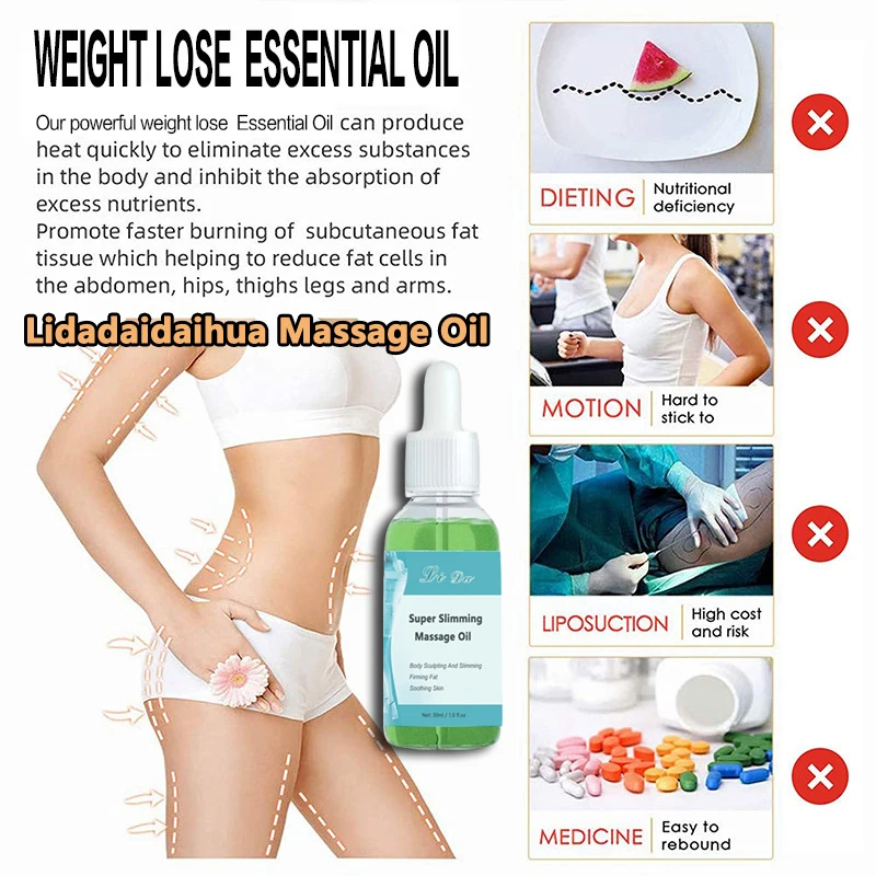 

Super Slimming massage Lose Weight Essential Oils Thin Leg reduce Waist Fat Burner Burning Anti Cellulite Weight Loss Oil