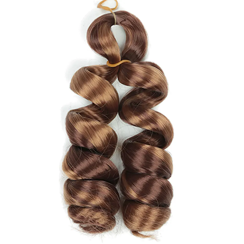 12 Inch French Curls Pre Stretched Braiding Hair Extensions Synthetic Hair Loose Deep Wave Crochet Braids for Women 3