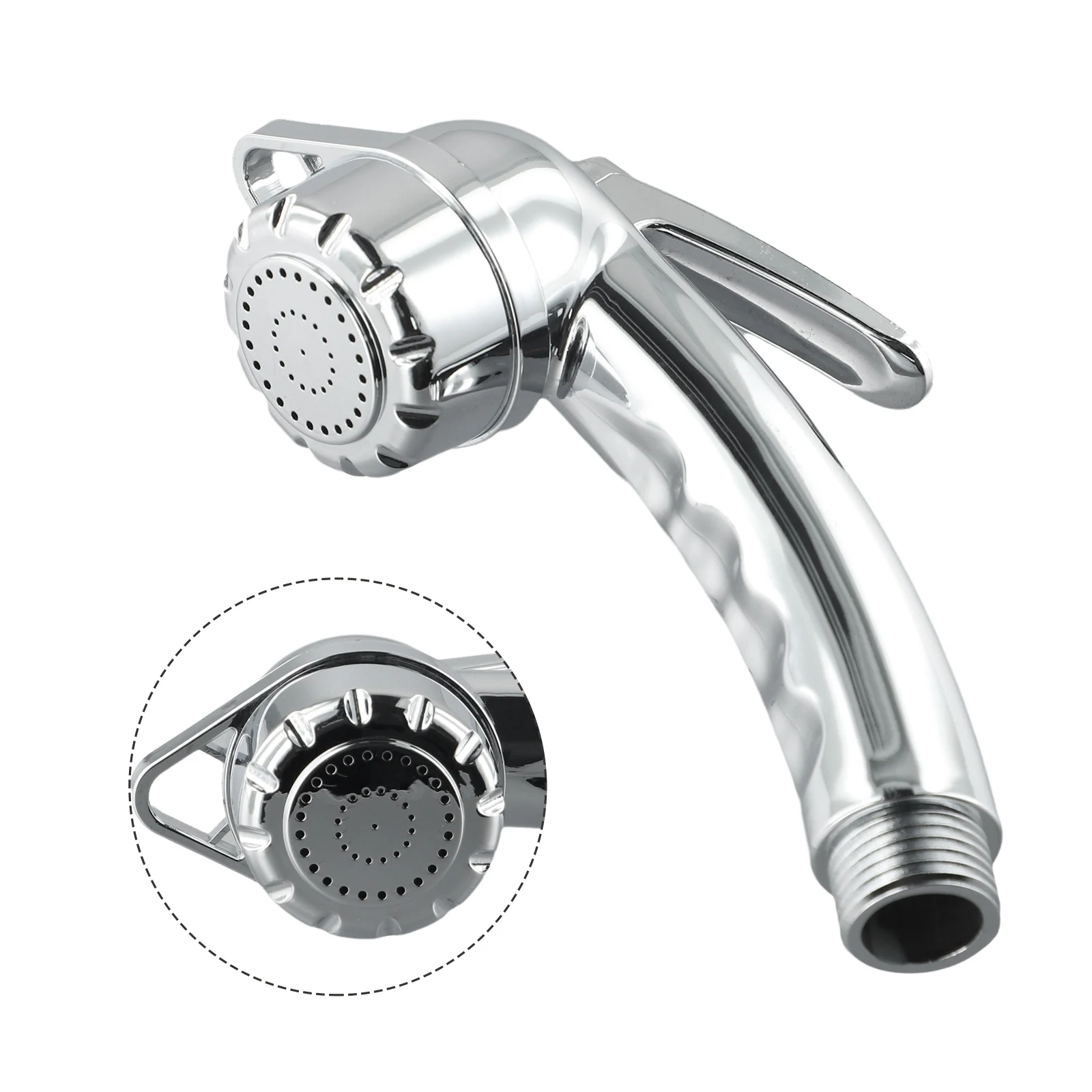 Bath Showerhead Handheld Toilet Spray Gun Adjustable Shower Bidet Pressurized Shower Toilet Small Nozzle Self Cleaning ABS Handheld Bidet Faucet Bathroom Head