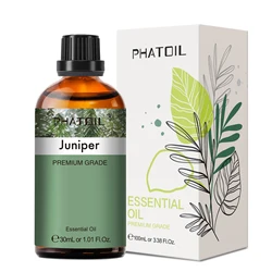 PHATOIL Aromatherapy Essential Oil Blend - 30ml Lemon Eucalyptus, Lavender, Bergamot, Jasmine, Juniper, Rose, Vanilla Scent - 30ml (Juniper)