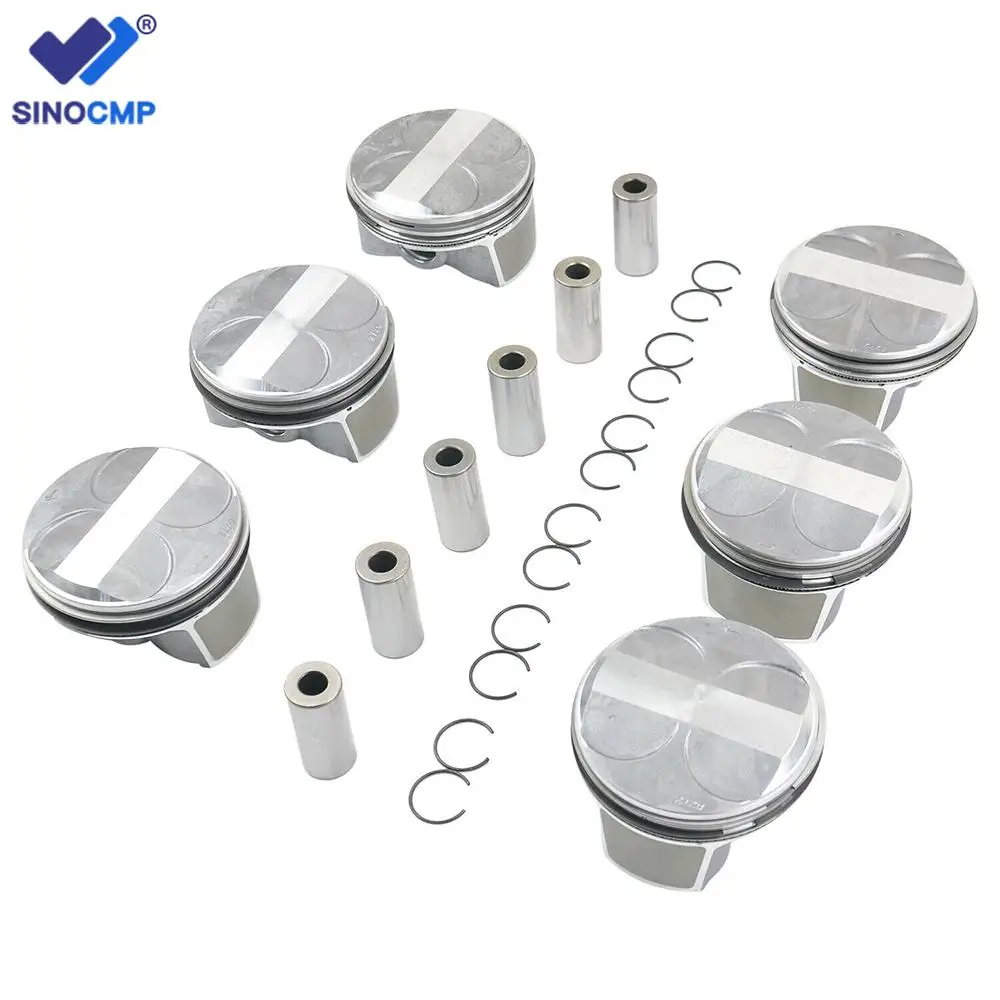 

6pcs Pistons & Rings Set A2720304017 A2720301018 2720300117 2720303717 for Mercedes-Benz E-CLASS W212 W211 M272 E25 E30 Engine