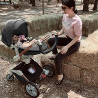 Hot Mom Baby Stroller 2 in 1 , 3 in 1 travel system 360° Rotation , Luxury Pram - Image 4
