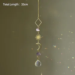 Elegant Crystal Pendant Suncatcher with Rainbow Prism for Home and Garden Decor (A3)