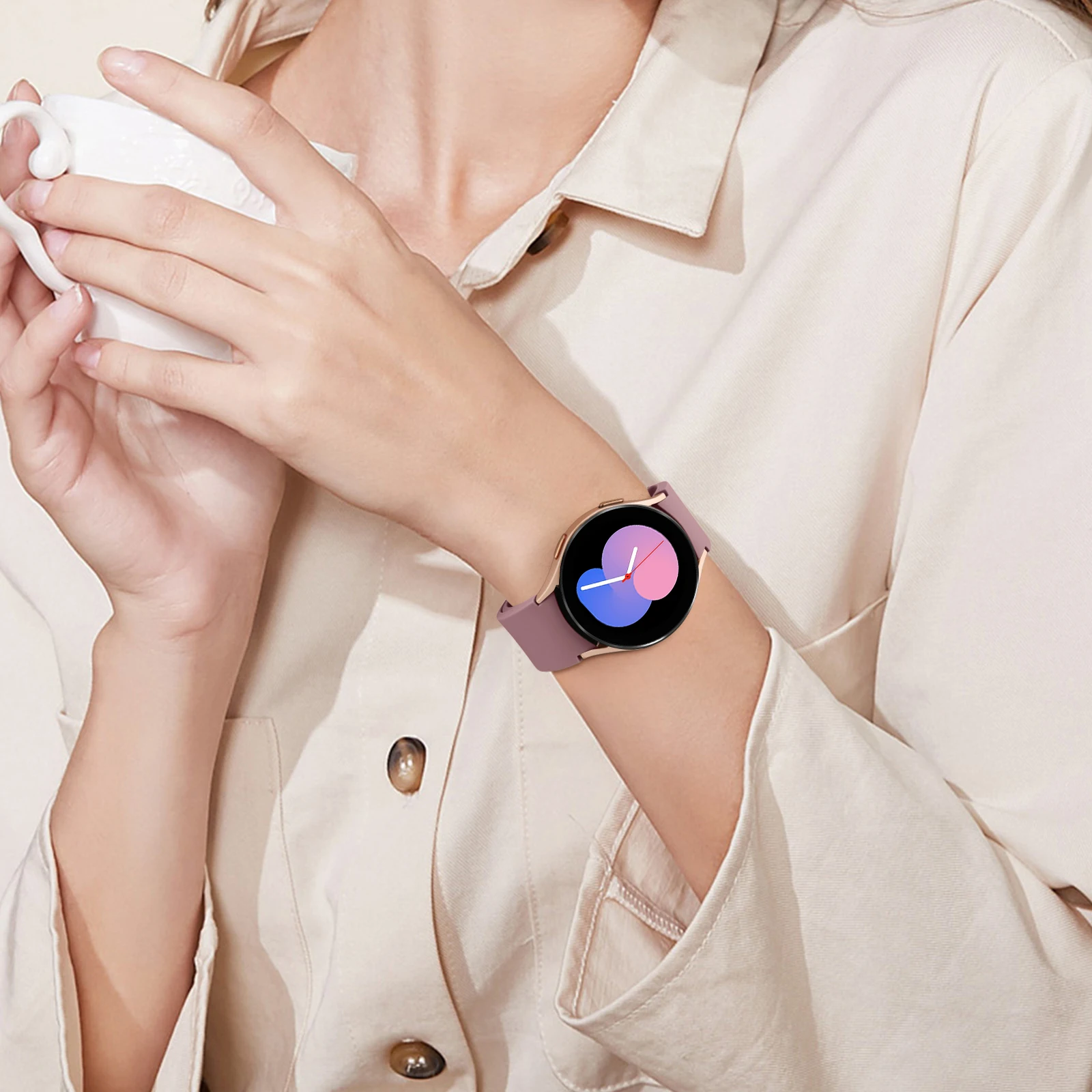 Seamless 20mm Silicone Watch Band – Universal Design