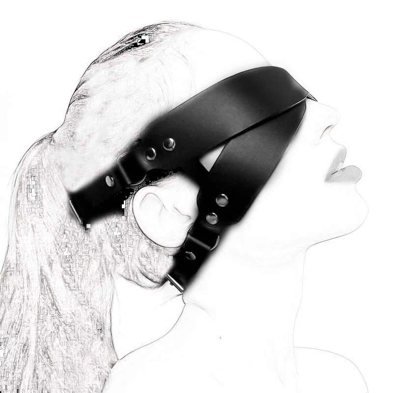 Punk Cross Blindfolds Masks PU Leather Half Face Mask Cosplay Costume Accessory Women's Sexy Masquerade Parties Clothing Bondage Gear SM Products_voghion.com