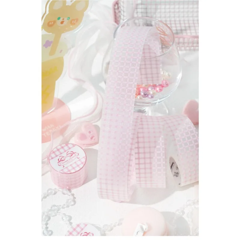 PET Brushed Star Flash Cream Clouds Series Stickers for Journaling Scrapbooking DIY Decor Ins Style Glitter Washi Tape 2m X 30mm