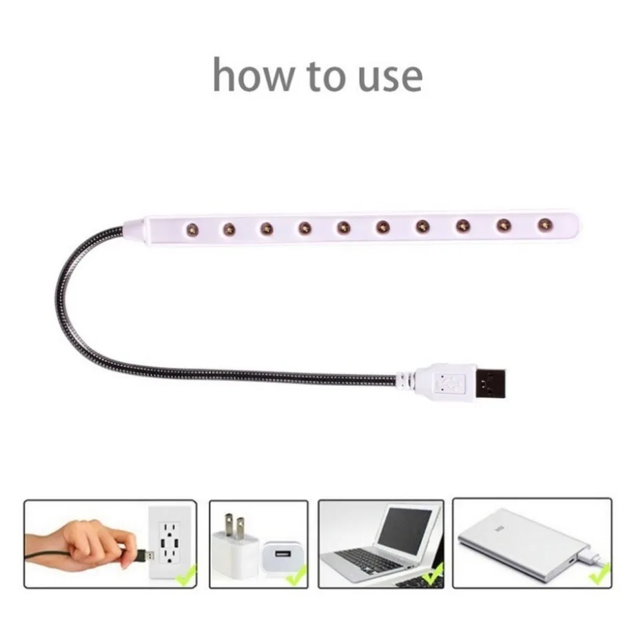 Compact Foldable LED Table Lamp - Portable USB Night Light for Desk & Keyboard Decor