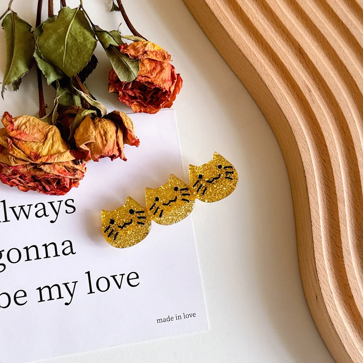 女性と女の子のためのレトロなヘアクリップ,かわいい猫の髪,ヒョウ柄