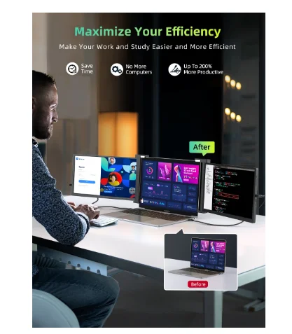 Bestlife-ƮϿ Ʈ ޴  USB C HDMI, 13.3 ġ, FHD IPS, 3  ȭ ȣȯ