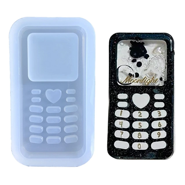 Resin Shaker Mold,Phone/Heart/Cats Paw Silicone Quicksand Mould