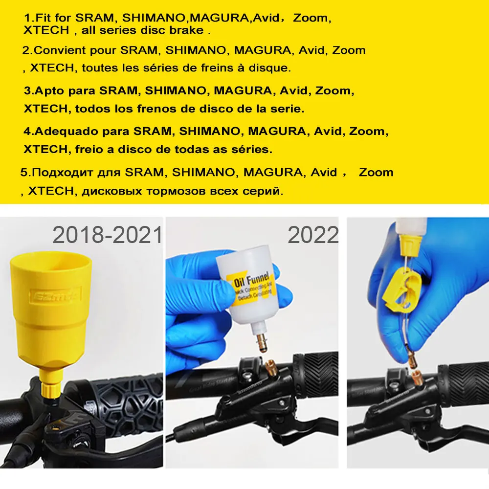 Hydraulic Brake Bleed Kit Bike Works With Shimano/SRAM/Tektro