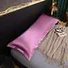 1pc 100% Waterproof  Silky satin Pillow Protector, satin body Pillowcase Protector  Soft Comfortable long Pillow Covers 4