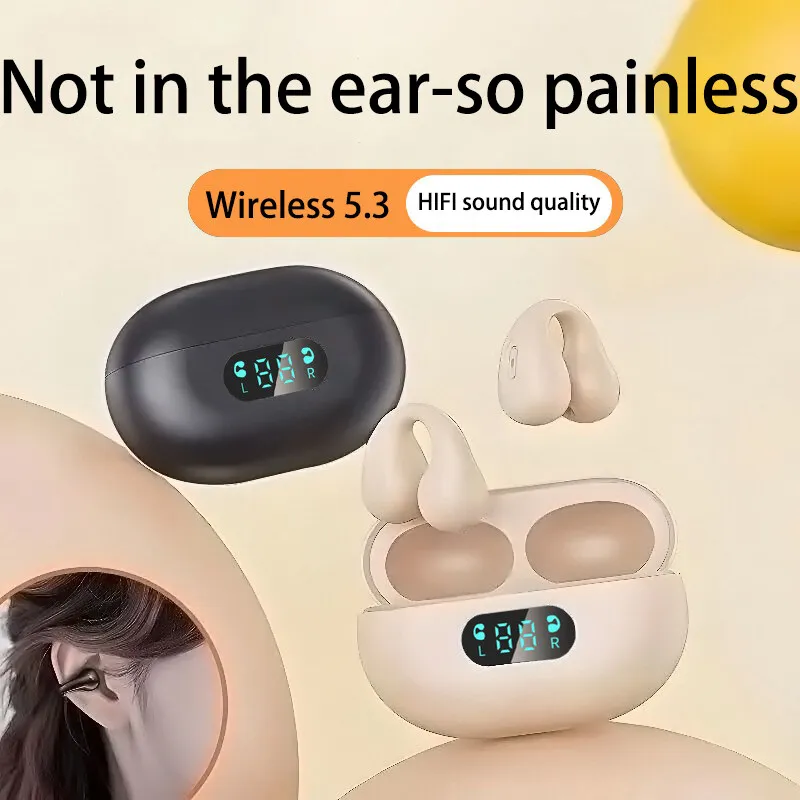 

APOLLO ear clip Bluetooth headset super long battery life 5.3 in-ear noise reduction bone conduction
