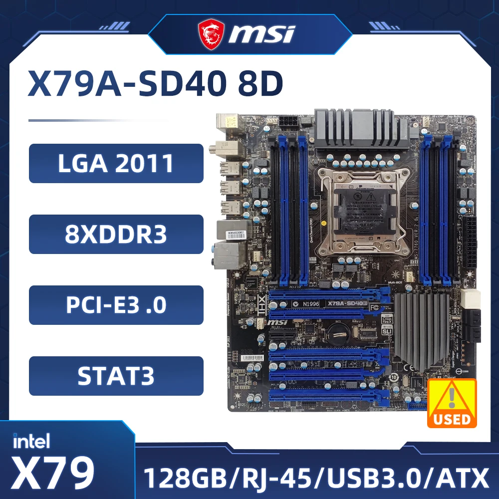 Scheda Madre X79 Scheda Madre Msi X79A-Sd40 8D Lga2011 64 Gb Sata Iii Usb 3.0 Per Cpu Intel Xeon E5-2680V2