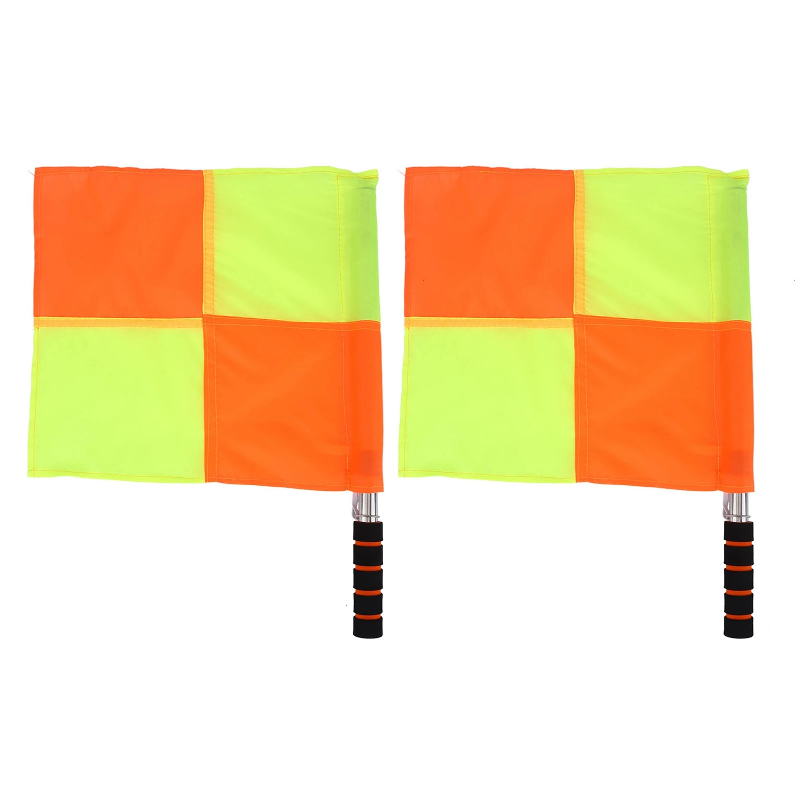 Football Referee Flag Soccer Judge Referee Linesman Flag with Storage Bag Sports Match Soccer Football Hockey Training Tool 2PCS referee flags