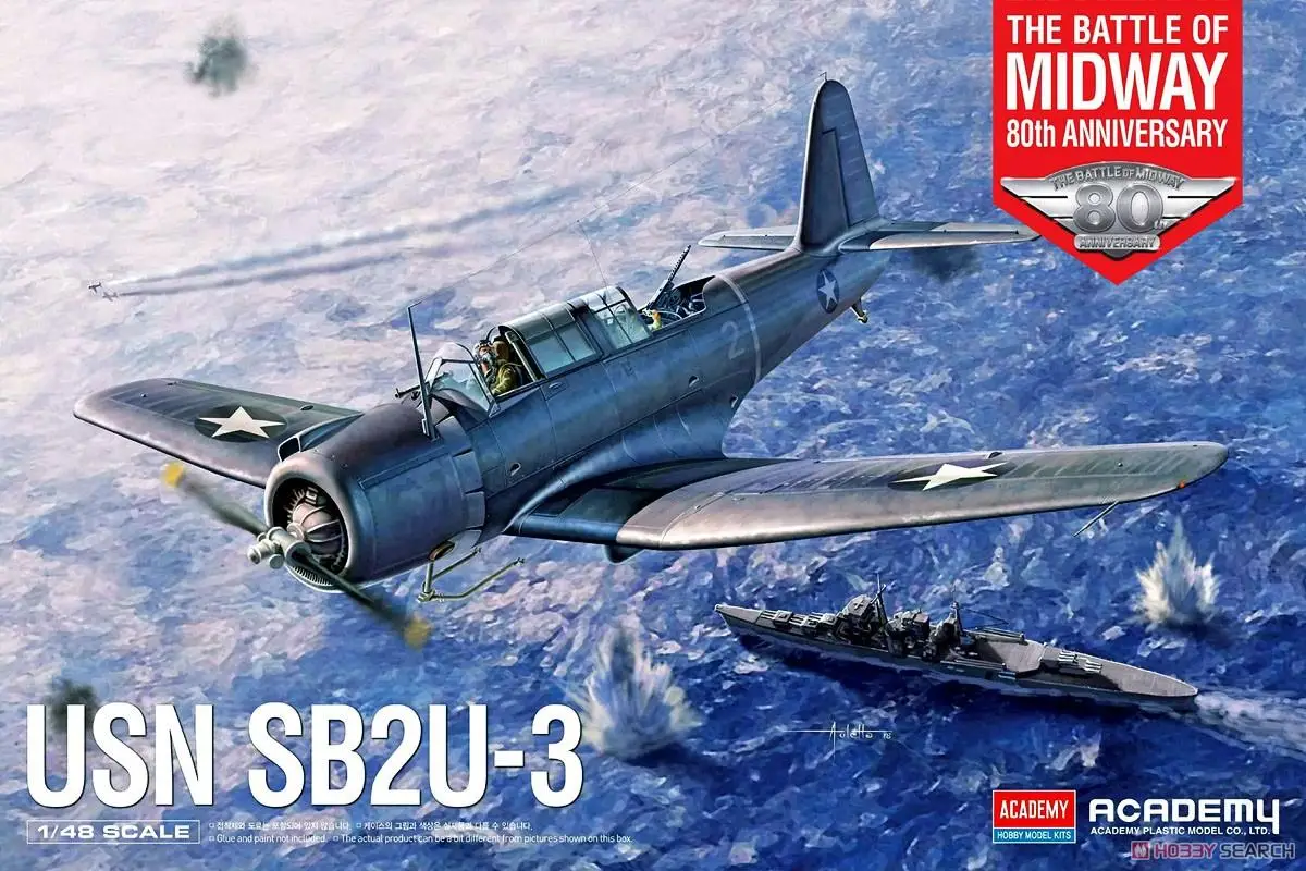 Academy 12350 1/48 Scala Sn Sb2U-3 Battle Of Midway Kit Modello Speciale