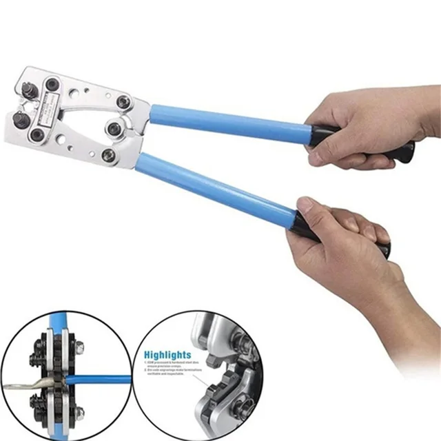 أدوات يدوية كابل العقص كماشة HX-50B 6- 50mm2 AWG 8 - 1/0 مناسبة ل عروة كابل السيارات النحاس ذراع بنهايته حلقي صدفي