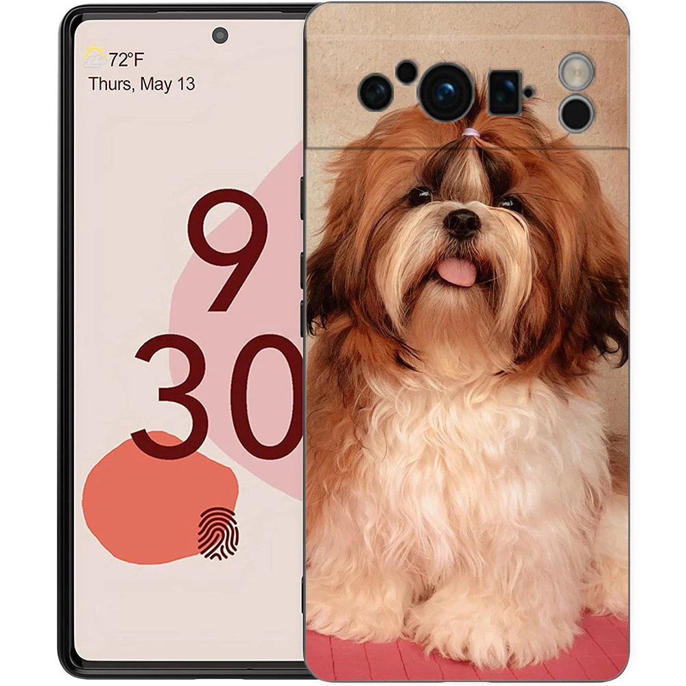 Shih Tzu Art Soft Black TPU Luxury Phone Case