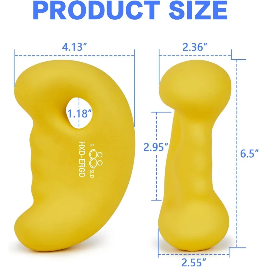 Ergonomic Dumbbells Weights Set-Hand Weights for Women at Home, Ear Dumbbells Weights for Pilates, Yoga, Jogging,Strength Traini