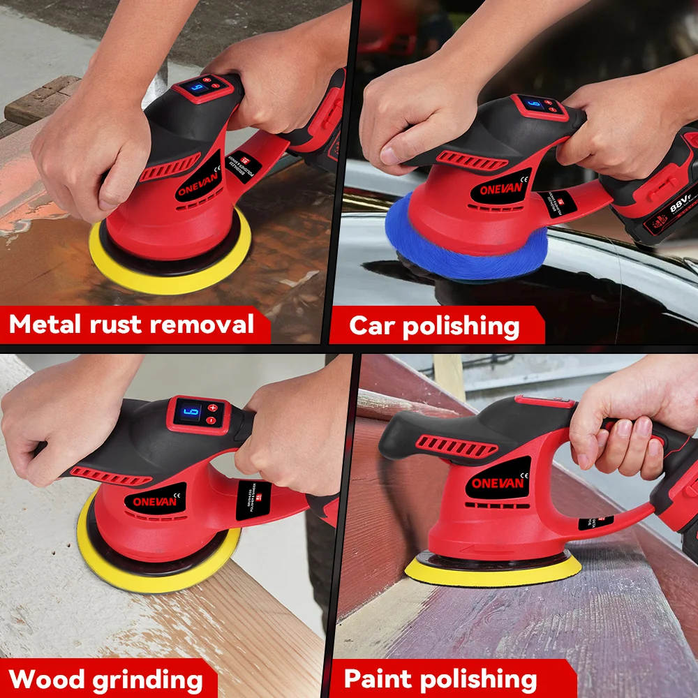 6 Gear Brushless Electric Car Polisher Cordless Automobile Car Polishing Sealing Glaze Tool For Makita 18V Battery Pin car polisher,cordless car polisher,electric polisher