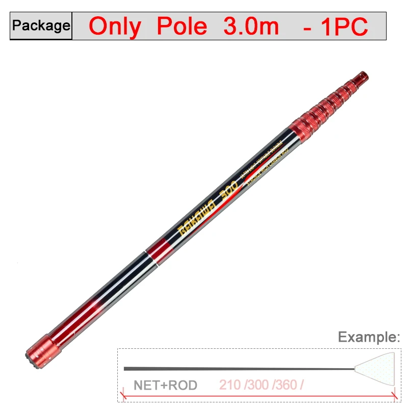 JOSBY Telescopic Fishing Rod Collapsible Nylon Positioning Landing Net  Durable Carbon Fiber Quality Portable 2.1M 3M 3.6M 4M - AliExpress