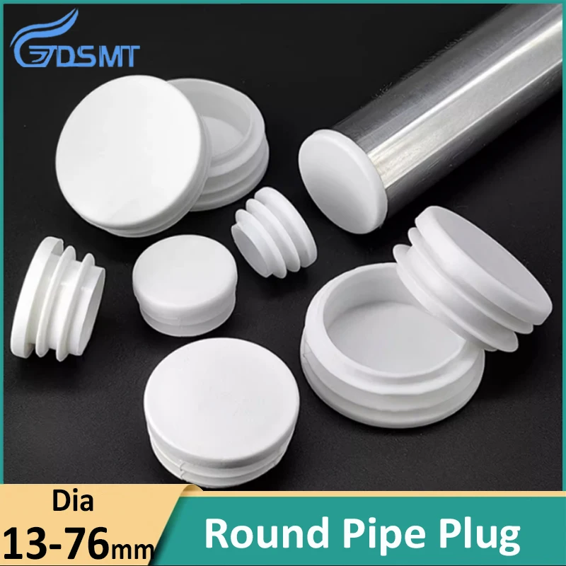 Table Foot Pad 10Pcs Plastic Round Table Chair Feet Cap 13mm-76mm Tubing Insert Plugs Hole Cover Pipe End Stopper