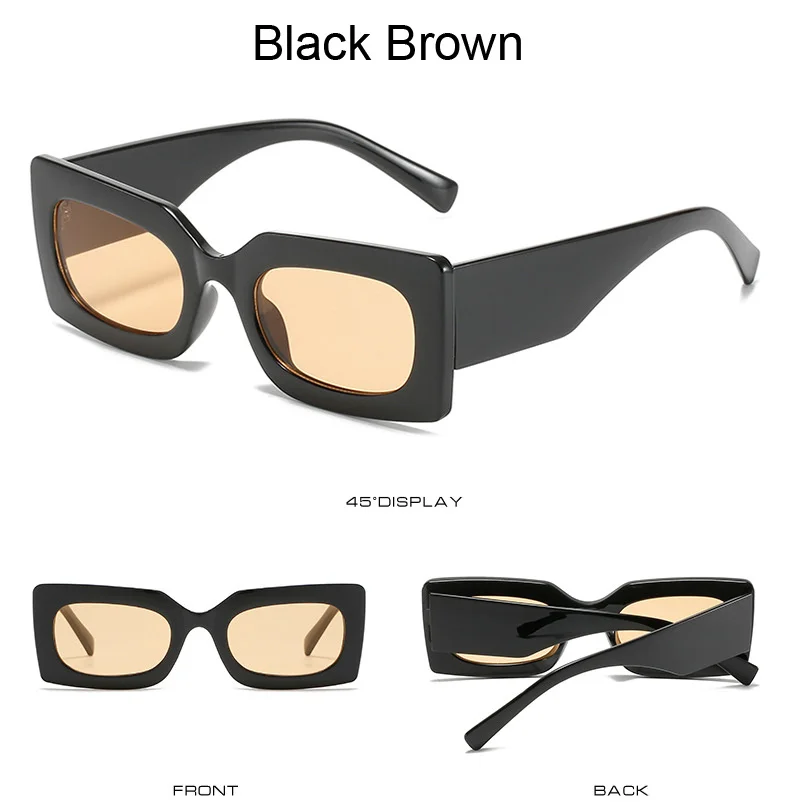 Vintage rektangulära solglasögon för dam mode designer_voghion.com