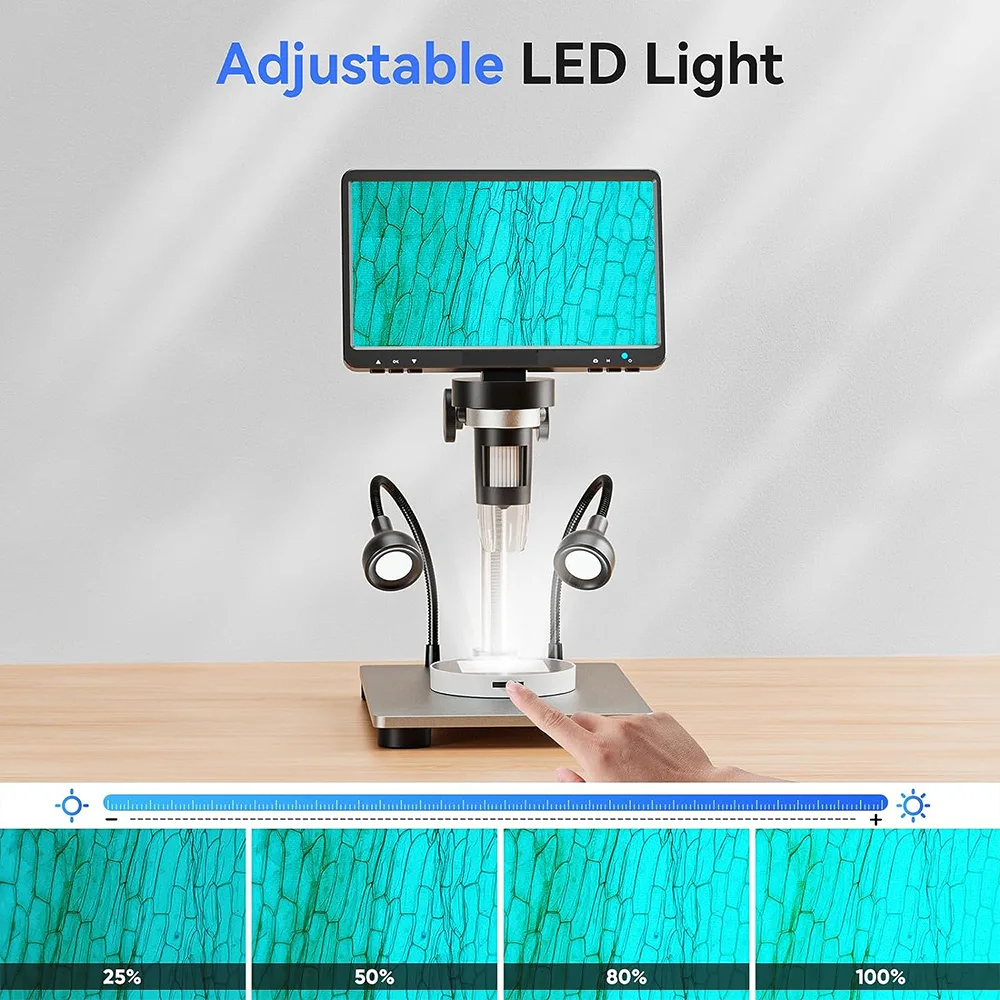 Universal Microscope Bottom Light Transmitted LED Light Stage Holder Adjustable Lamp Illumination for USB LCD Microscope 3